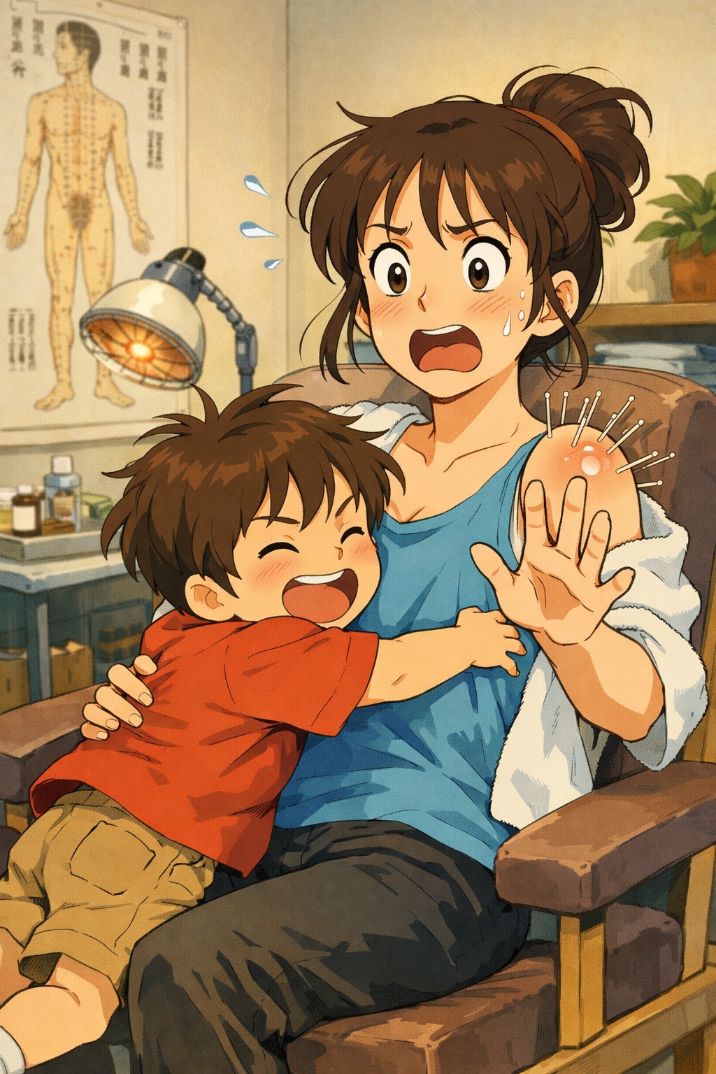 親子針灸溫馨瞬間