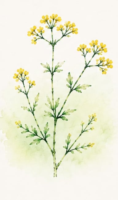 柴胡植物插畫