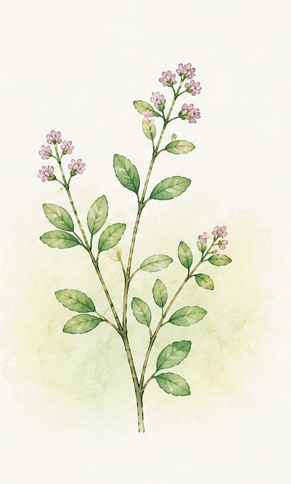 甘草植物插畫